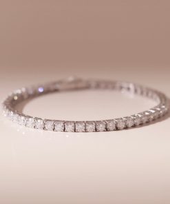 Lắc tay tennis bạc nữ đá Moissanite