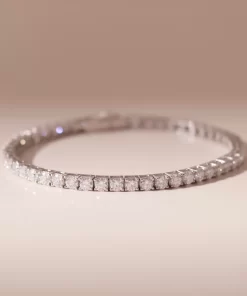 Lắc tay tennis bạc nữ đá Moissanite