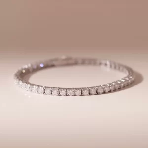 Lắc tay tennis bạc nữ đá Moissanite 