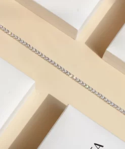 Lắc tay tennis bạc nữ đá Moissanite