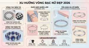  ảnh tổng hợp các mẫu vòng bạc nữ đẹp 2026