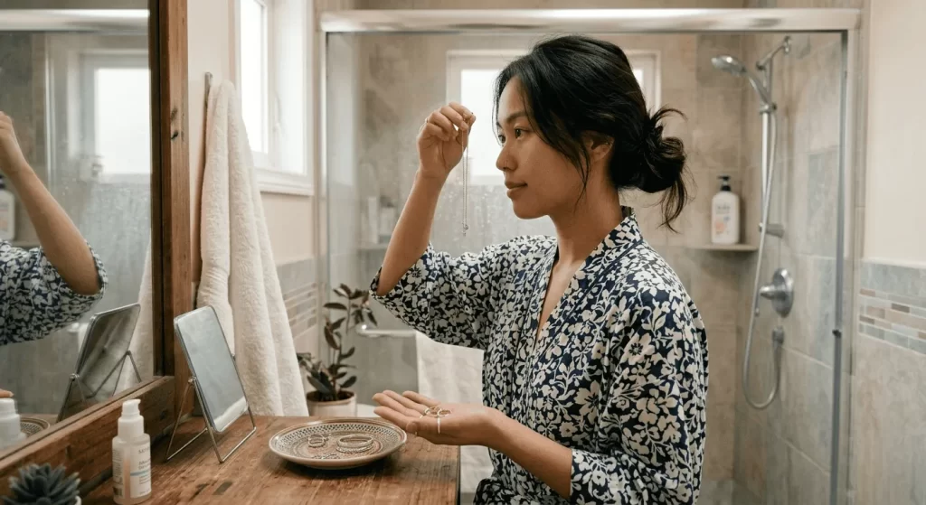 Tháo vòng bạc trước khi tiếp xúc với nước