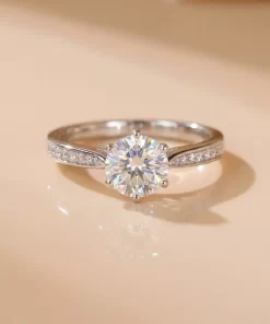 Nhẫn bạc nữ xi bạch kim 3