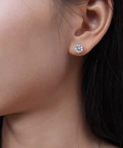 Cận Cảnh Mẫu Bông Tai Bạc Đẹp