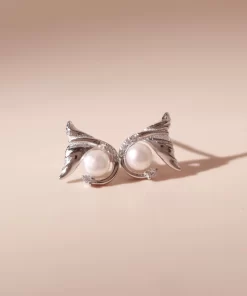 Khuyên Tai Ngọc Trai Cánh Tiên Bạc S925 Cao Cấp Celiora