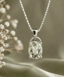 Mặt dây chuyền đá thạch anh xanh lá