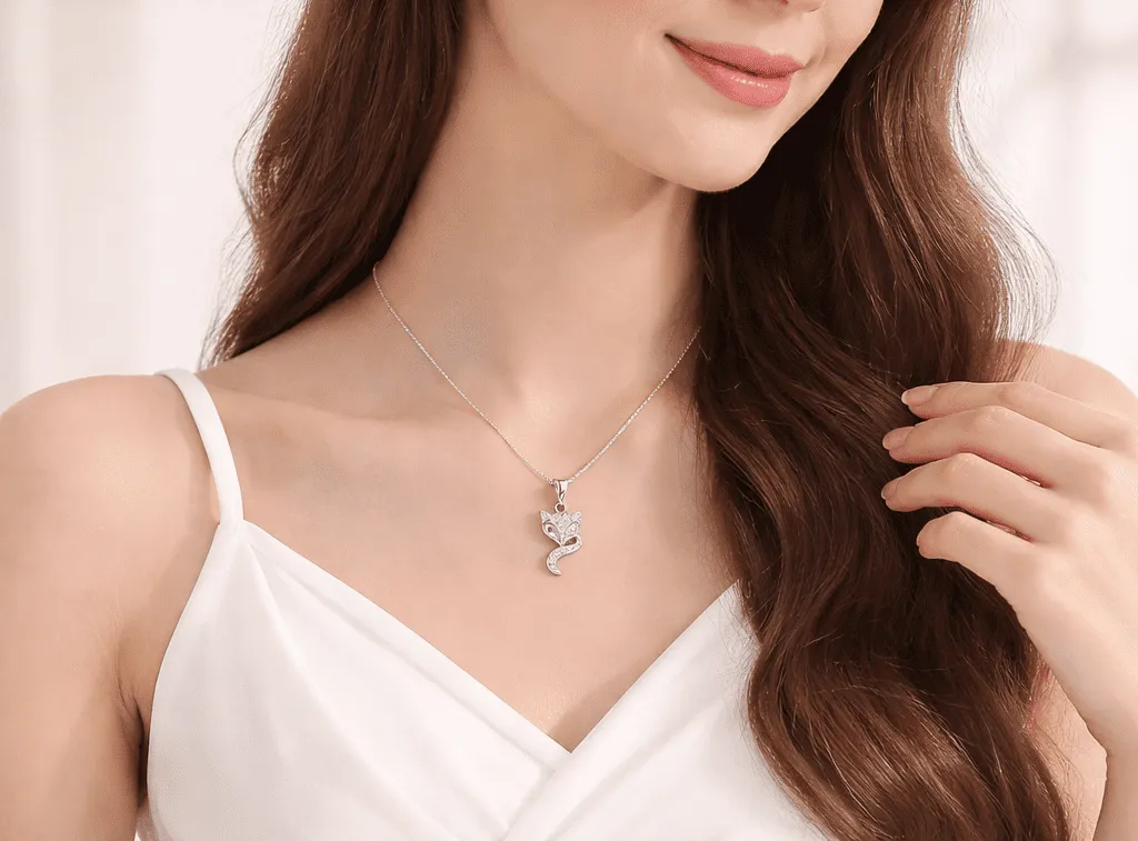 Mẫu đeo mặt dây chuyền hồ ly