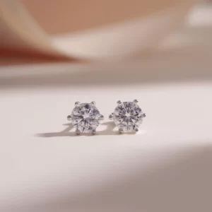 Mẫu Bông Tai Đẹp Unisex Đính Đá Moissanite Cao Cấp Celiora Mẫu Bông Tai Đẹp